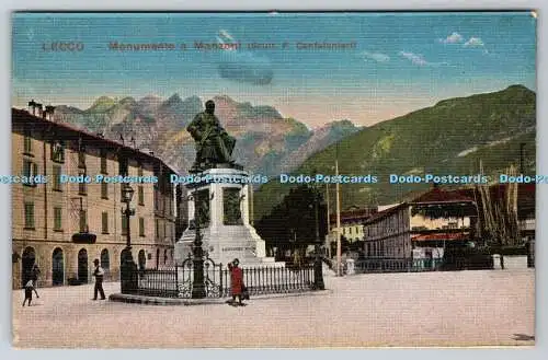 R738018 Lecco Monumento a Manzoni Postkarte