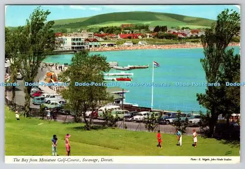 R738170 Swanage Dorset The Bay vom Minigolfplatz John Hinde Thunder und