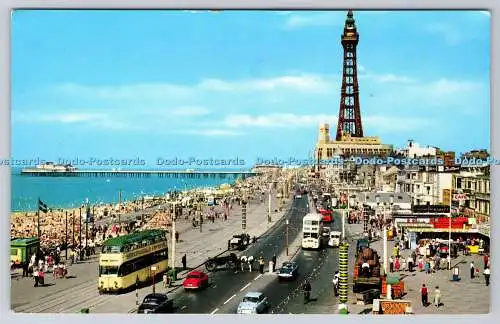 R738174 Blackpool Tower The Golden Mile and North Pier John Hinde PM Fylde Coast