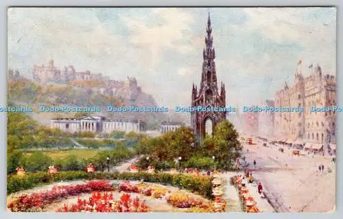 R740297 Edinburgh Princes Street Looking West Tuck Oilette No 3020