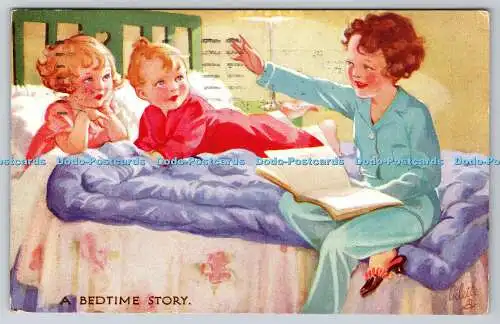 R740314 A Bedtime Story Happy Childhood Tuck Oilette No 3056 1937