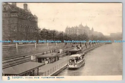 R738263 London Thames From Westminster Bridge Tuck View Series 2001 1904