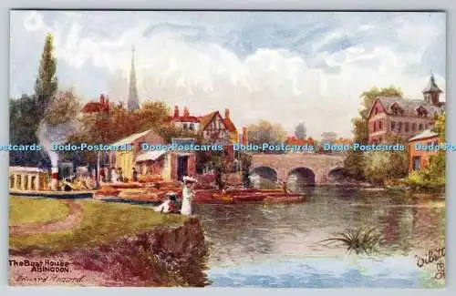 R738275 Abingdon The Boat House Picturesque Berkshire Tuck Oilette 7524