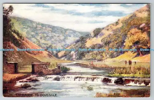 R738290 Eingang zur Dovedale Tuck Oilette malerische Grafschaften Derbyshire 7596