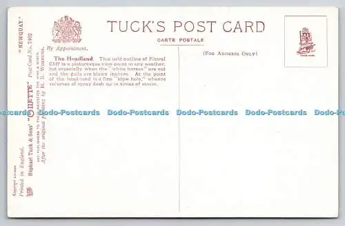 R738309 Newquay The Headland Tuck Oilette No 7462 H B Wimbush