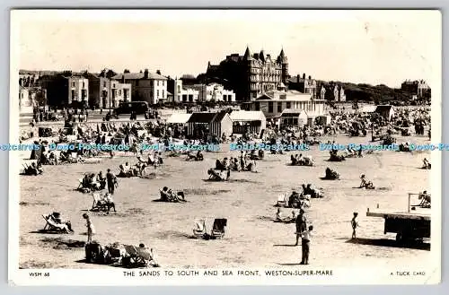 R740434 Weston Super Mare The Sands to South and Sea Front Tuck RP