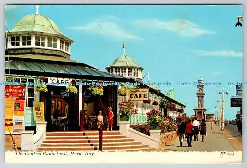 R740463 Herne Bay The Central Bandstand Elgate Postkarten PM Thanet Kent 1978