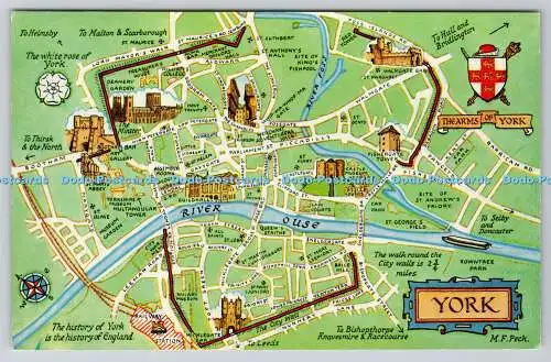 R740662 York Map J Salmon Sevenoaks England