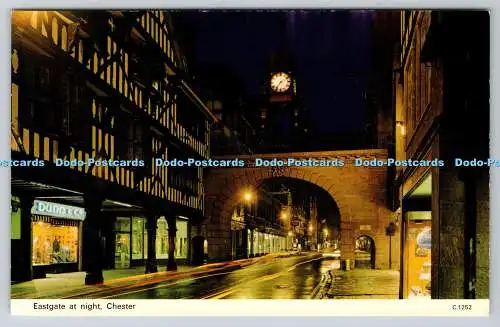 R740666 Chester Eastgate at Night E T W Dennis Scarborough London