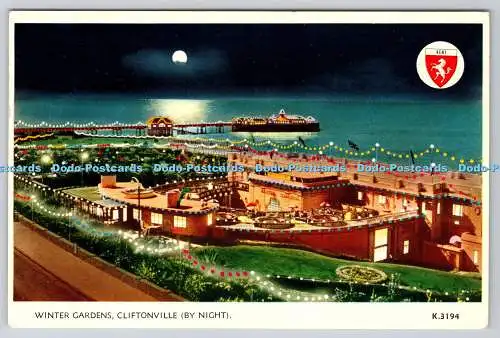 R739099 Cliftonville Winter Gardens By Night Elgate Postkarten 1978