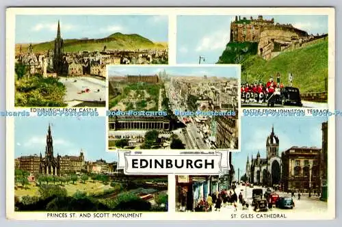 R739120 Edinburgh Edinburgh From Castle M and L National Series 1960 Multi View