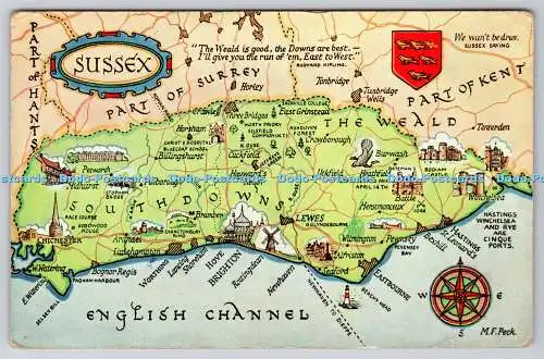 R739144 Sussex Map J Salmon Sevenoaks Eng