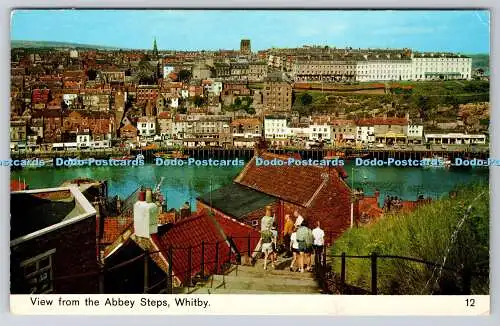 R740817 Whitby Blick von der Abbey Steps Bamforth Holmfirth Yorkshire Farbglanz