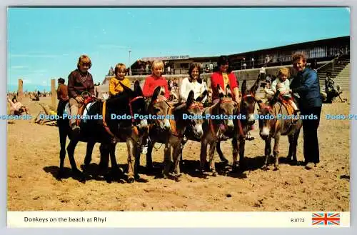 R740919 Esel am Strand von Rhyl E T W Dennis Scarborough