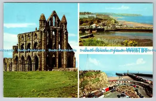 R740987 Beste Wünsche von Whitby Whitby Abbey E T W Dennis 1972 Mehrfachansicht