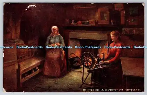 R739352 Shetland A Crofter Cottage Tuck Oilette Bonnie Scotland 9437