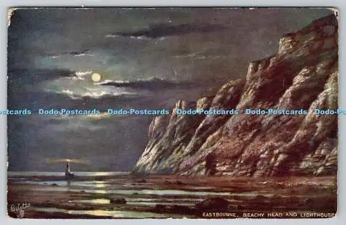 R739355 Eastbourne Beachy Head and Lighthouse Tuck Oilette British Lighthouses S