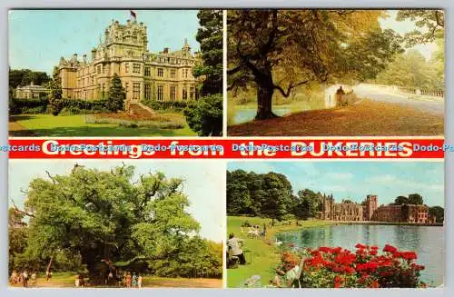 R739390 Grüße aus den Dukeries Thoresby Hall E T W Dennis Scarborough Multi