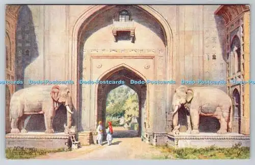 R741550 Delhi Fort Elephant Gate Raphael Tuck and Sons Oilette Wide World S