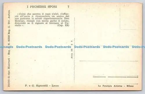 R739513 I Promessi Sposi P e G Signorelli Lecco