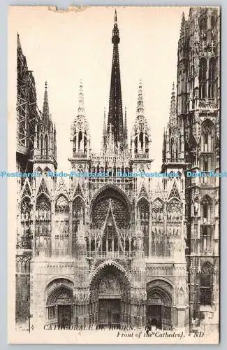 R741722 Cathedral de Rouen Fassade Front of the Cathedral ND Levy et Neurdein Reu