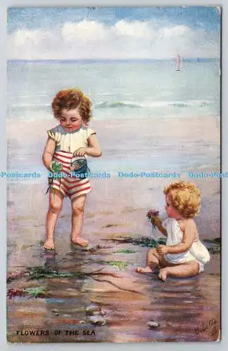 R741789 Flowers of the Sea Little Folks at the Seaside Raphael Tuck and Sons Oil