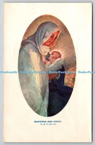 R741800 Madonna and Child Raphael Tuck and Sons Oilette No 9743 H M Bennett