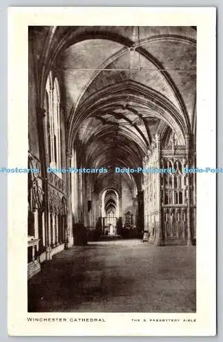 R741862 Winchester Cathedral The S Presbytery Aisle Raphael Tuck and Sons