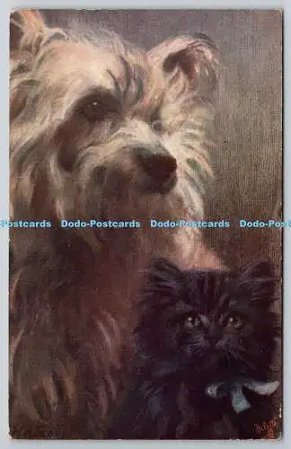 R741894 Haustier Hunde Raphael Tuck und Söhne Oilette Postkarte 9462