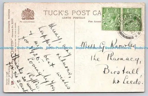 R741913 Lieblingsblumen Raphael Tuck und Söhne Oilette Postkarte Nr. 3365 N Berau