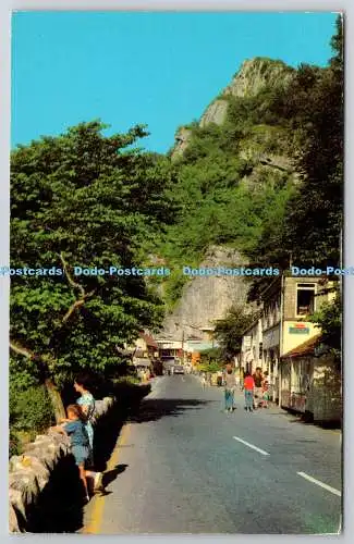 R739818 Cheddar Eingang zur Schlucht PM Weston S Mare Somerset 1973