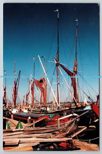 R739828 Maldon Essex Barges at Hythe Quay A C E Karten Cambridge Essex Heritage S