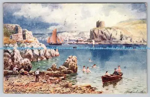 R741969 Plymouth Batten Point from Tinside Raphael Tuck and Sons Oilette Postcar