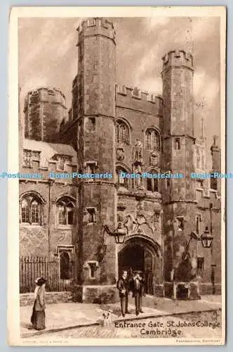 R739838 Cambridge St Johns College Eingangstor Tuck Fotogravur Nr. 4322