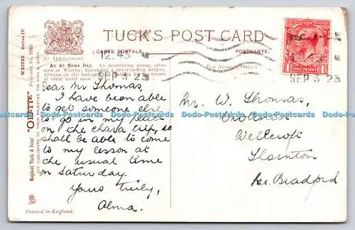 R741984 Whitby An at Home Day Raphael Tuck and Sons Oilette Serie IV Postkarte N