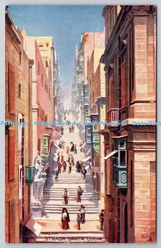 R739984 Malta Strada Santa Lucia Tuck Oilette The Wide Wide World Series III 756