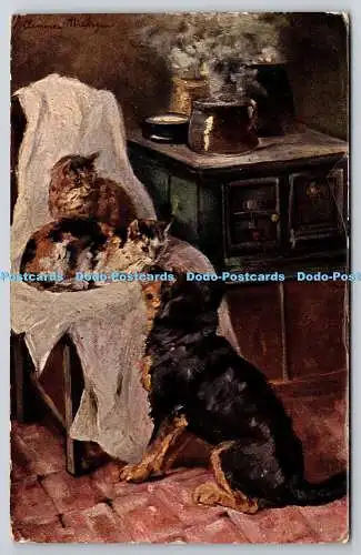 R739994 Cats and Dog S Hildesheimer London Manchester Fac Simile Serie Nr 5500