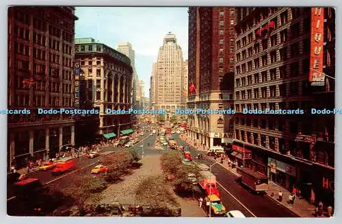 R740096 New York City Herald Square Manhattan Postkarte Broadway Plastichrome von