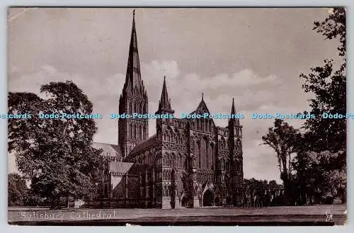 R742264 Salisbury Cathedral Raphael Tuck and Sons Silverette Serie 1807 1904