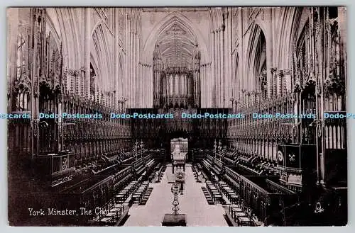 R742265 York Minster The Choir Raphael Tuck and Sons Silverette Series II Postca