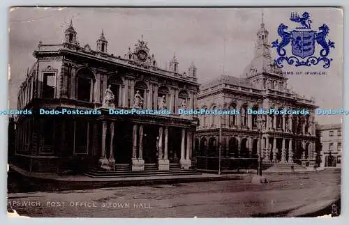 R742266 Ipswich Post Office and Town Hall Raphael Tuck and Sons Silverette Serie