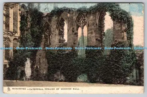 R742293 Worcester Cathedral Überreste der Gusten Hall Raphael Tuck and Sons Town a