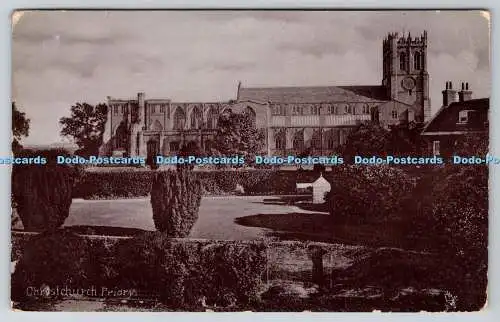 R742316 Christchurch Priorat Raphael Tuck and Sons Silverette Postkarte 1939 1909