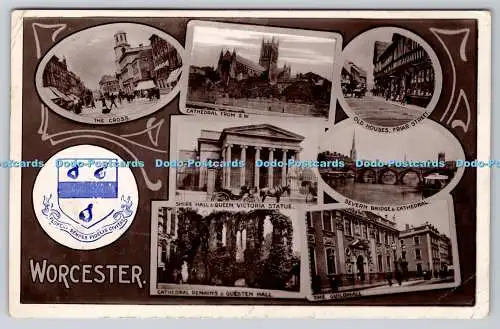 R742396 Worcester The Cross The Guildhall Cathedral von S W Raphael Tuck und so