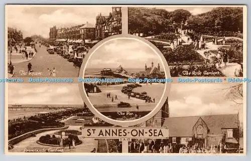 R742486 St Annes on Sea Promenade Gardens The Parish Church The Pier Raphael Tuc