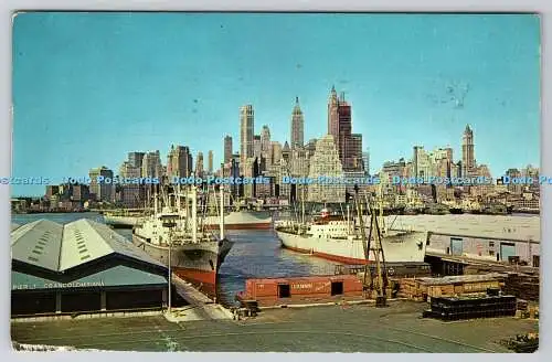 R741062 New York City Skyline von Lower Manhattan Nester Karte und Guide Corp PM Nr.