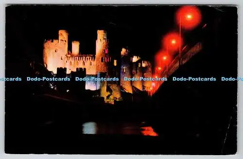 R741102 Conway Castle at Night E T W Dennis Scarborough