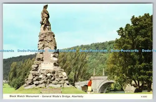 R741107 Aberfeldy General Wade Bridge Black Watch Monument E T W Dennis Scarboro