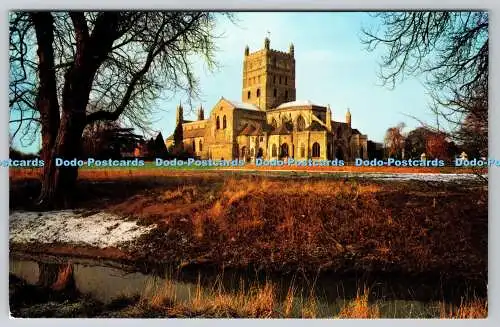 R741152 Tewkesbury Abbey aus dem Südosten mit Fluss Swilgate E T W Dennis Ma