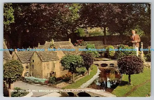 R741159 Bourton on the Water Rathaus und Mühlenbrücken Modell Village J Salmon S